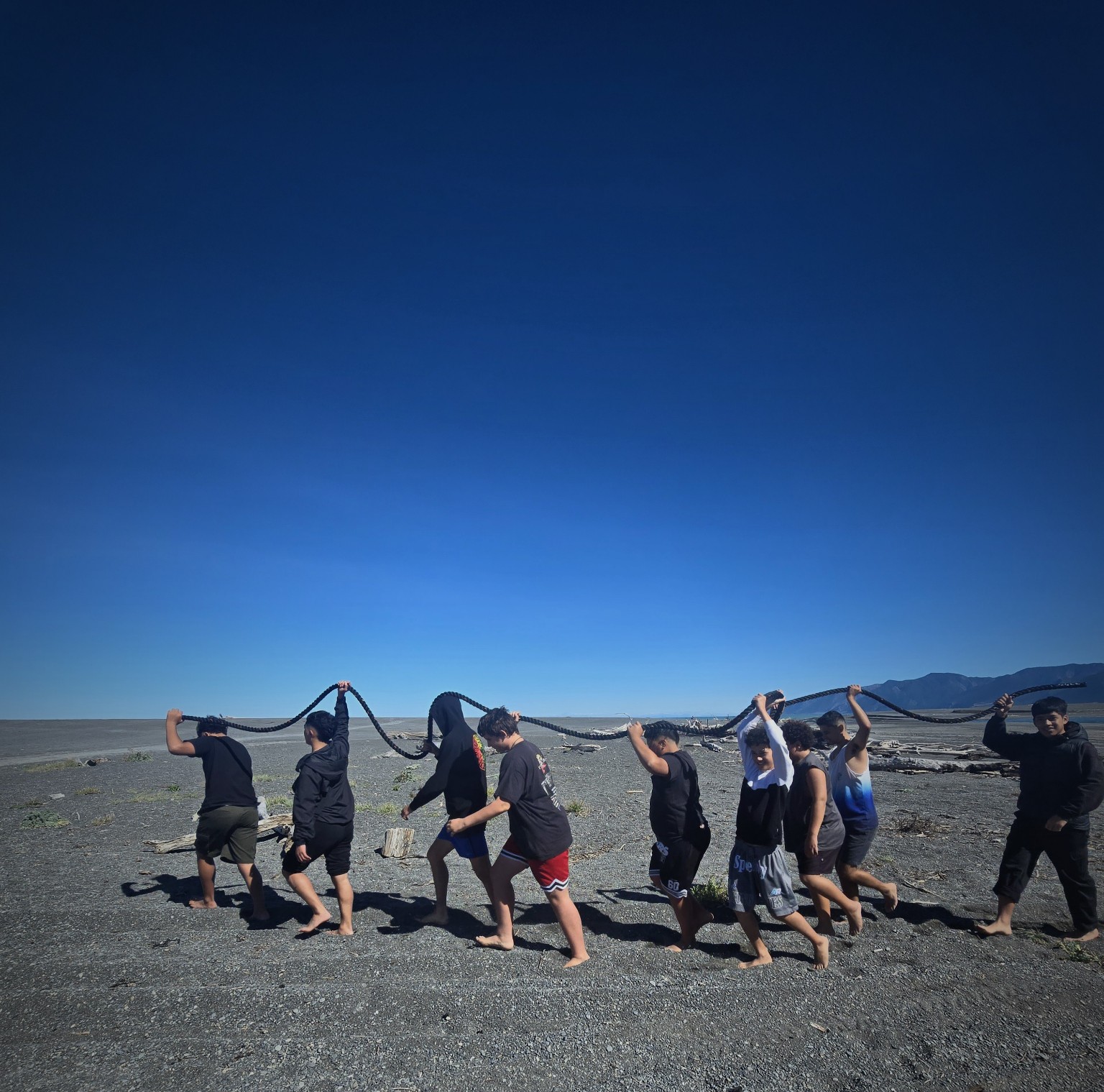 Taiohi moving together during an Ahu Collective kaupapa